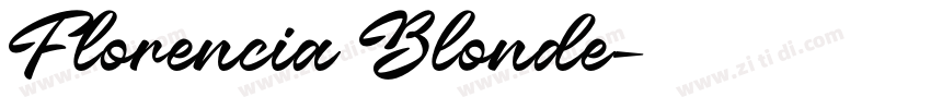 Florencia Blonde字体转换